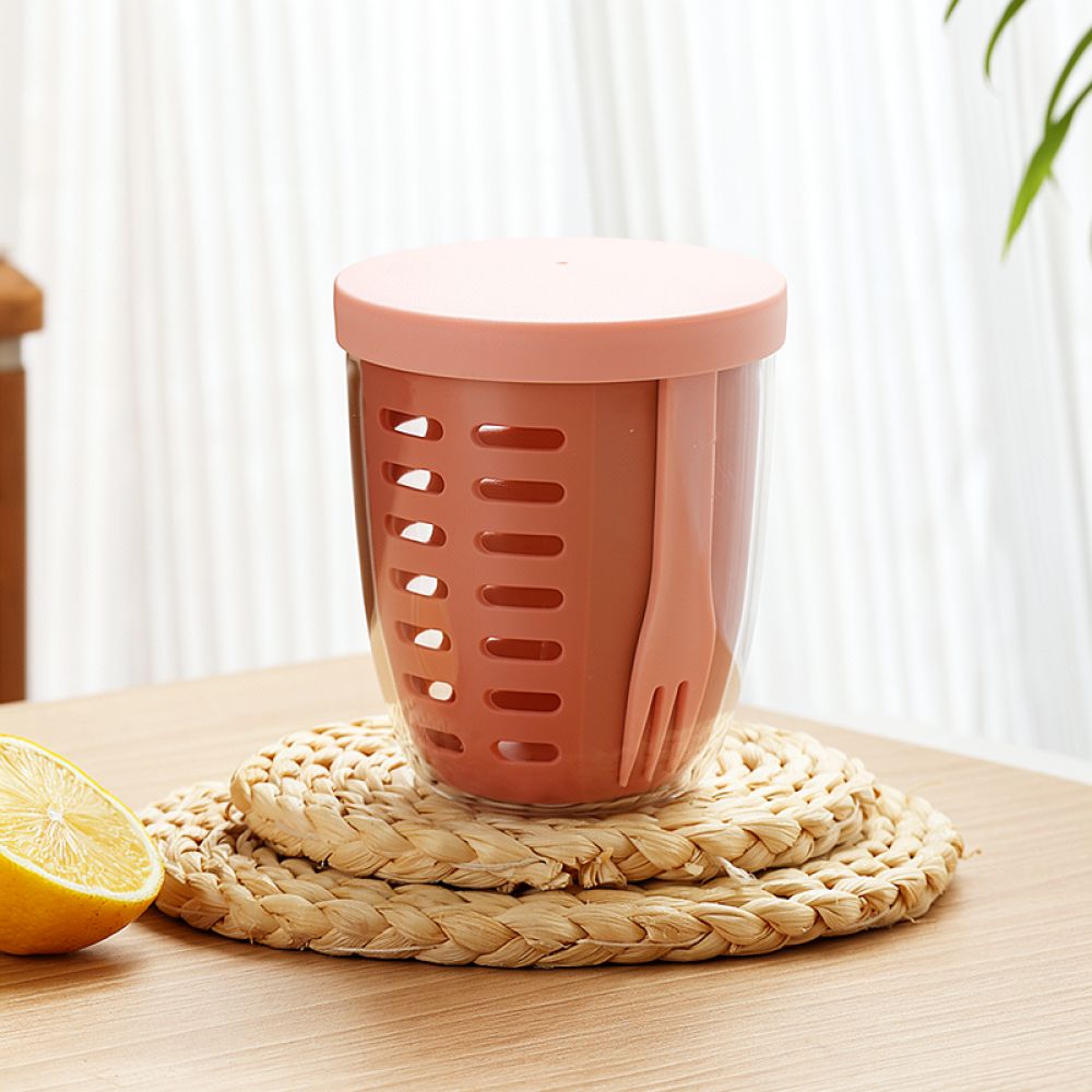 Large Salad Shaker Cup With Fo - Healthy Snacks Food ulasan dan harga