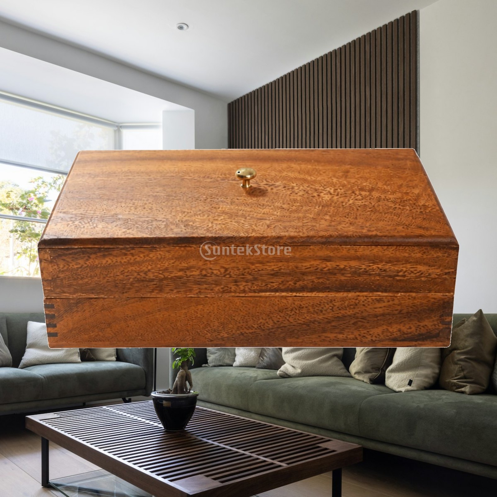 Walnut Wood Snack Box with Lid - Dried Fruit ulasan dan harga